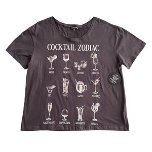 Zodiac Cocktail Graphic Tee NWT
